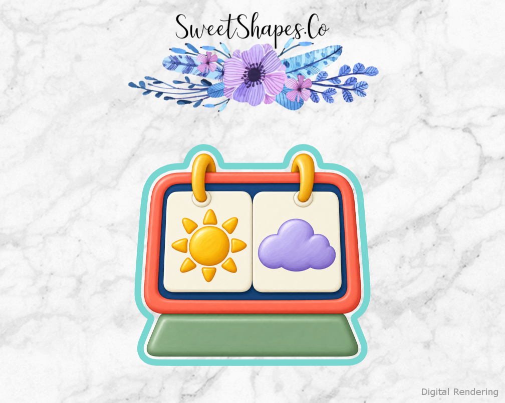 Weather Watch Forecast Flip Board Cookie Cutter