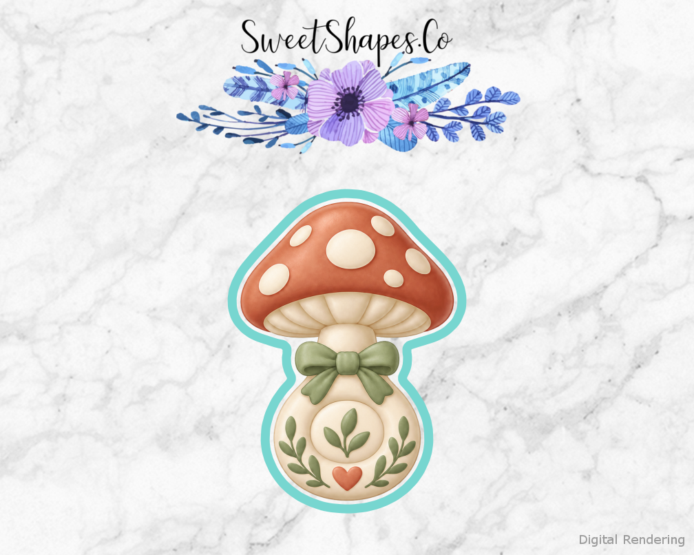Woodland Shower Mushroom Rattle Cookie Cutter