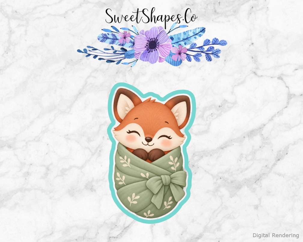 Woodland Shower Swaddled Fox Cookie Cutter