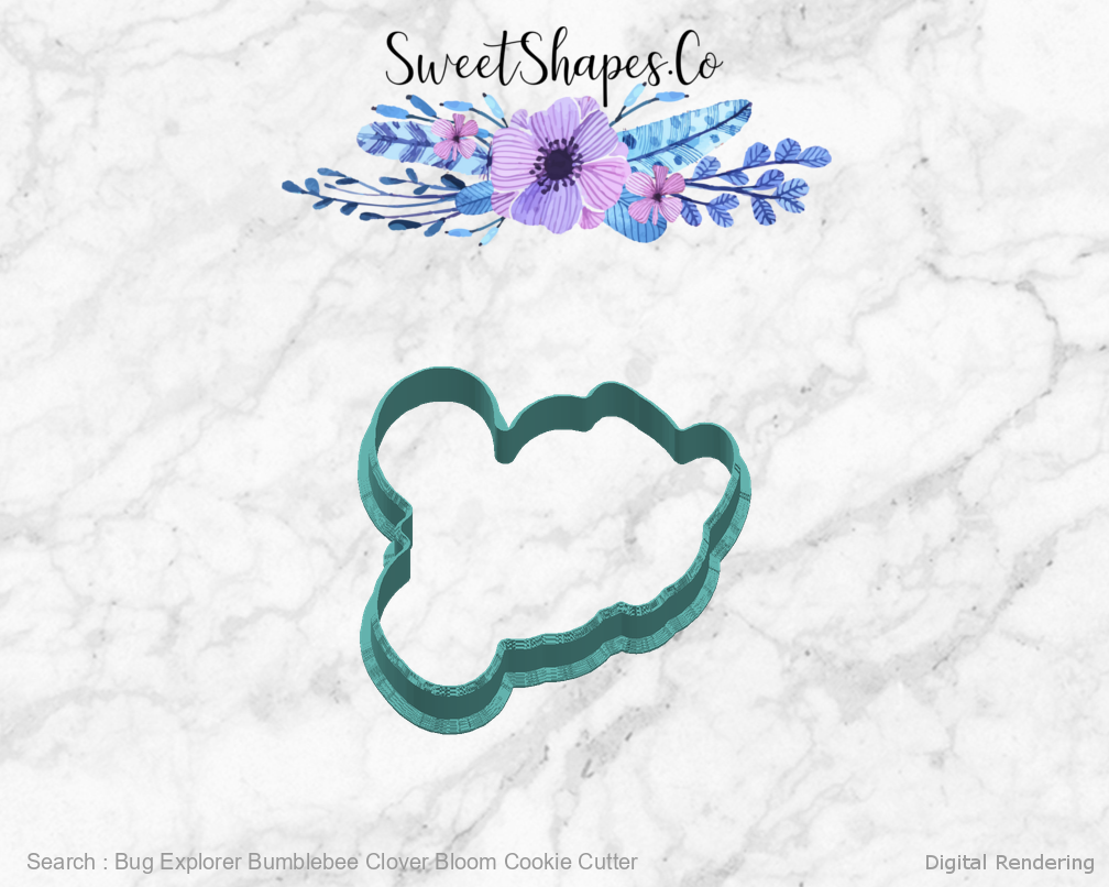 Bug Explorer Bumblebee Clover Bloom Cookie Cutter — 03-right manufacturing preview