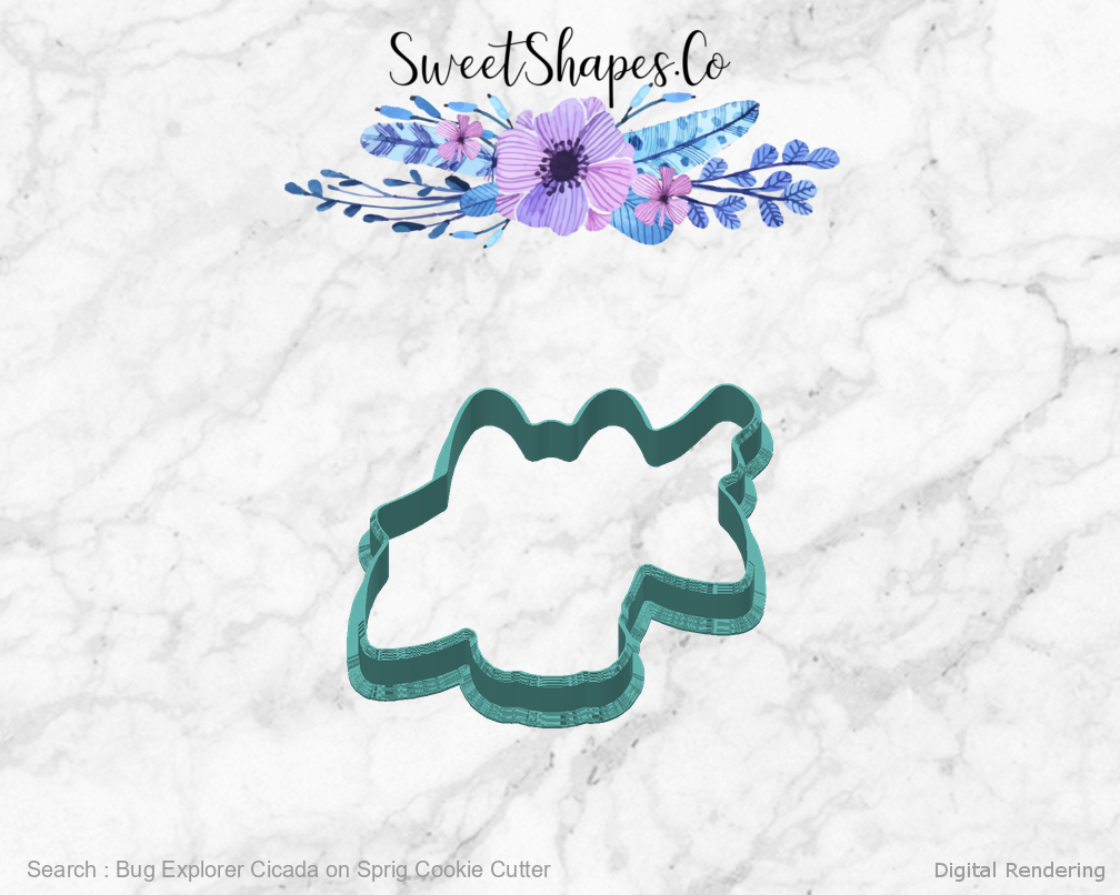 Bug Explorer Cicada on Sprig Cookie Cutter — 04-back manufacturing preview