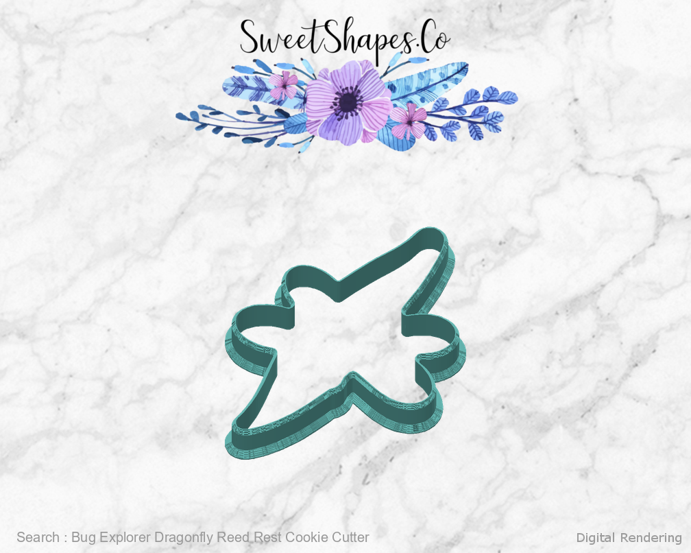 Bug Explorer Dragonfly Reed Rest Cookie Cutter — 04-back manufacturing preview