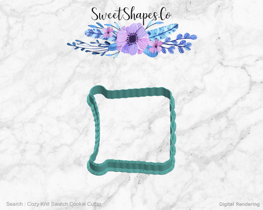 Cozy Knit Swatch Cookie Cutter — 05-left