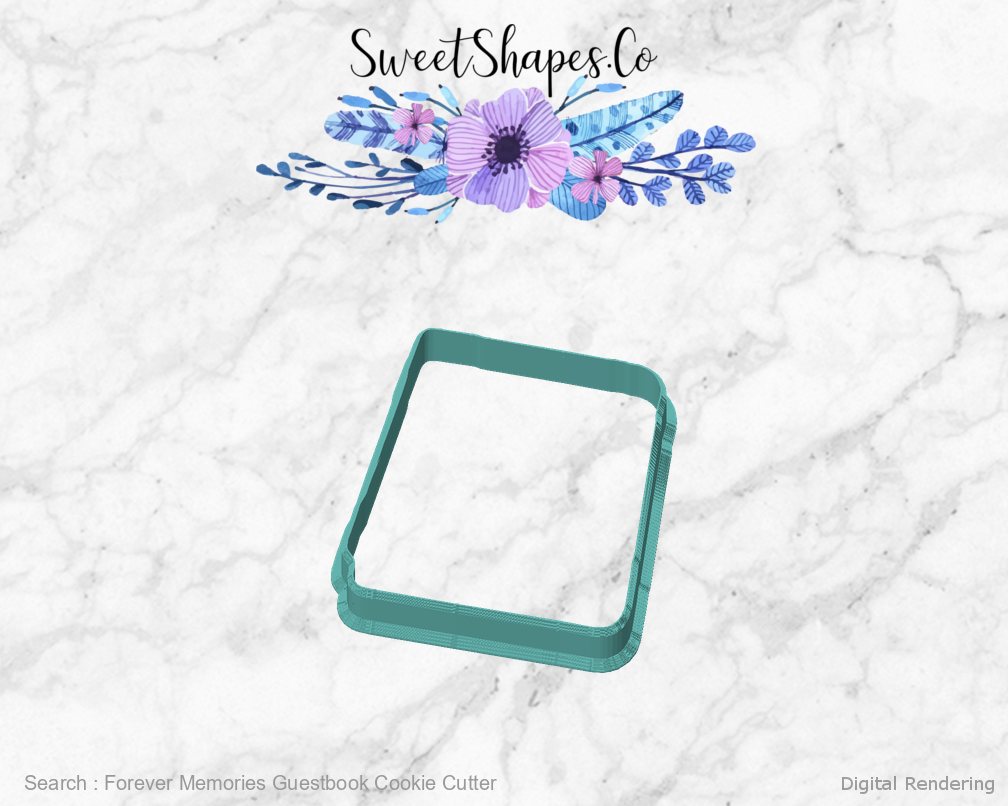 Forever Memories Guestbook Cookie Cutter — 4-inch, 3/4-inch depth preview 01-front