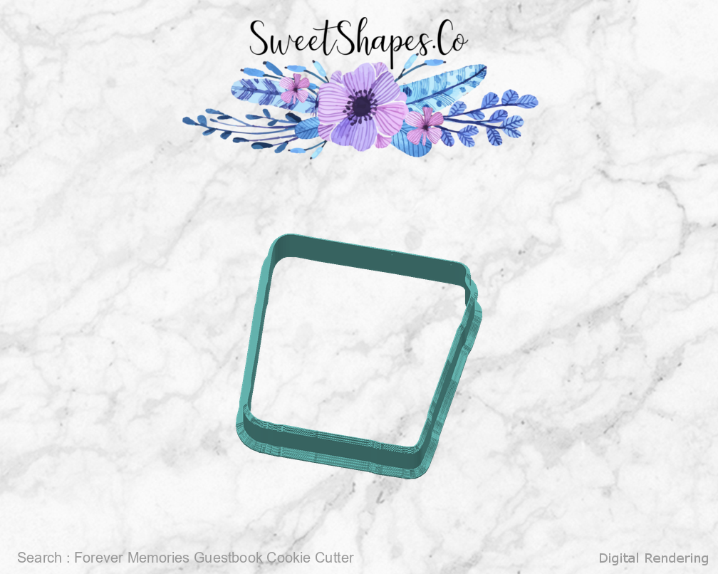 Forever Memories Guestbook Cookie Cutter — 4-inch, 3/4-inch depth preview 04-back