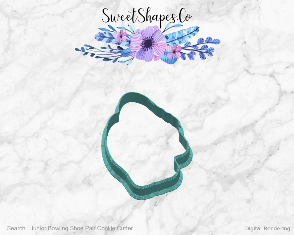 Junior Bowling Shoe Pair Cookie Cutter 03-right manufacturing preview