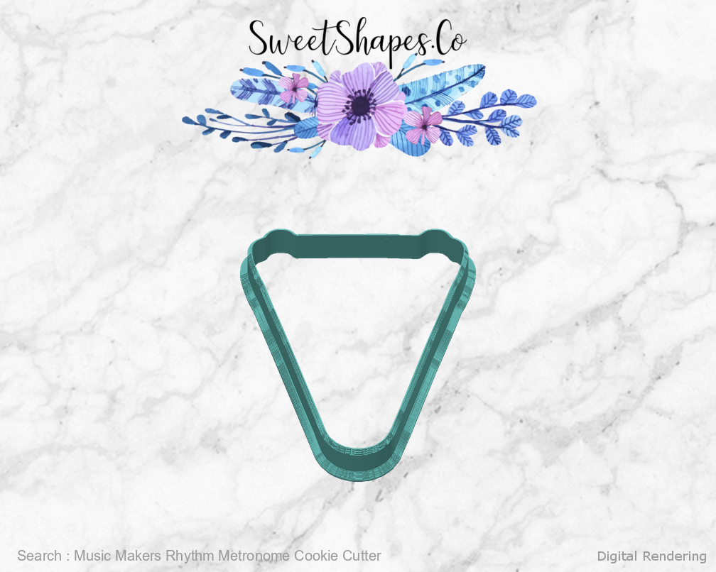 Music Makers Rhythm Metronome Cookie Cutter - 180 degrees manufacturing view
