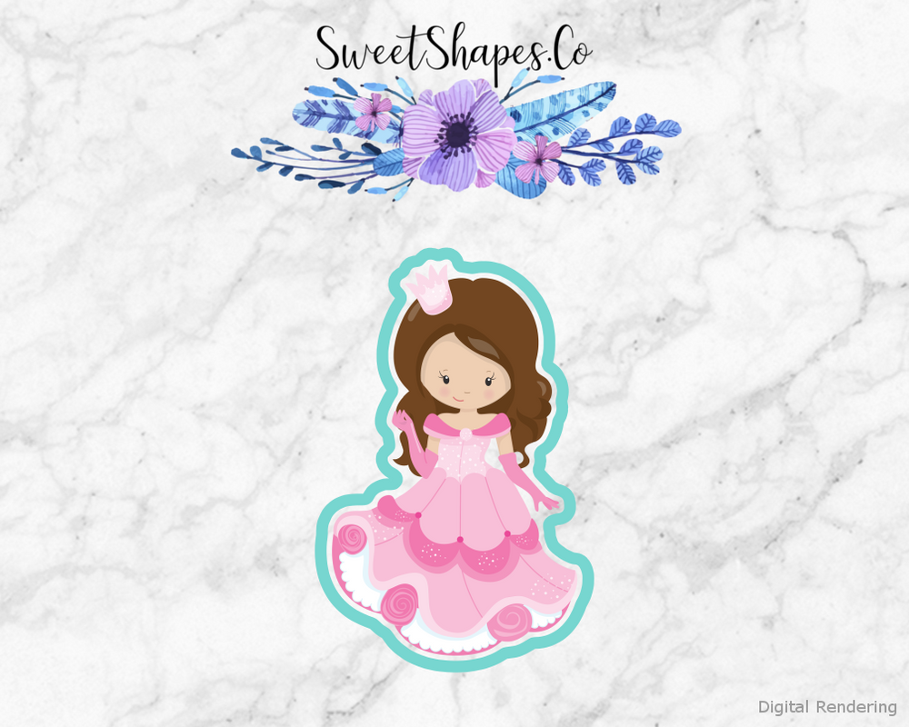 Princess Cookie Cutter — artwork with a close-fitting teal outline