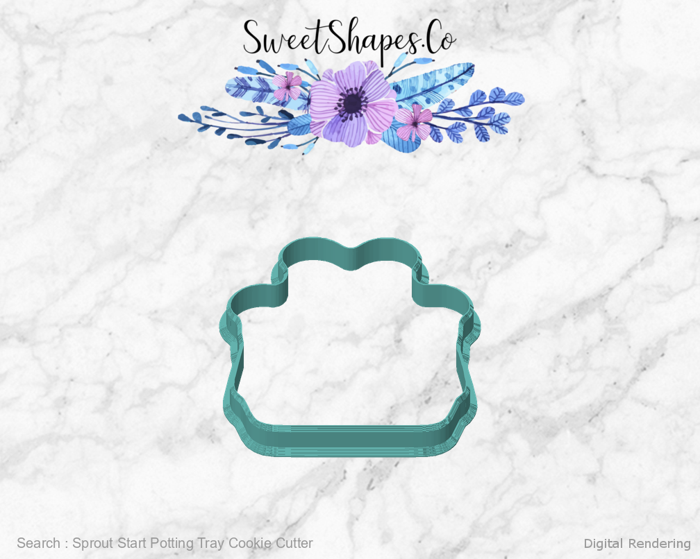 Sprout Start Potting Tray Cookie Cutter — 4-inch, 3/4-inch cut-depth preview, view 1