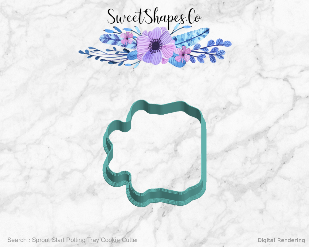 Sprout Start Potting Tray Cookie Cutter — 4-inch, 3/4-inch cut-depth preview, view 5