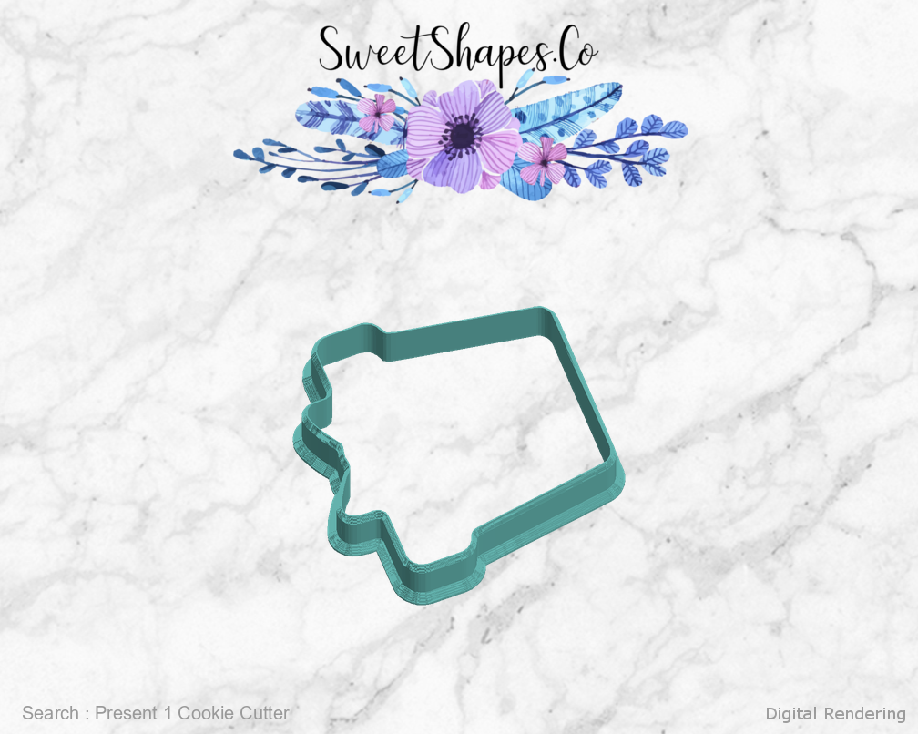 Present 1 Cookie Cutter — left view