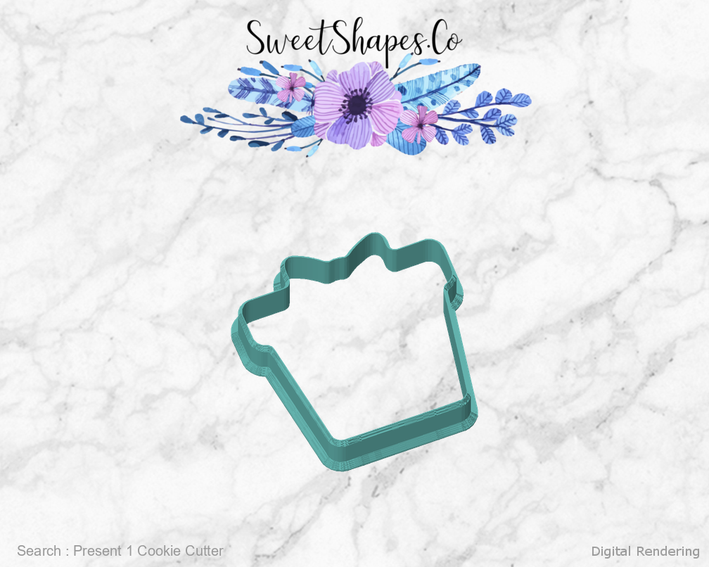 Present 1 Cookie Cutter — front view