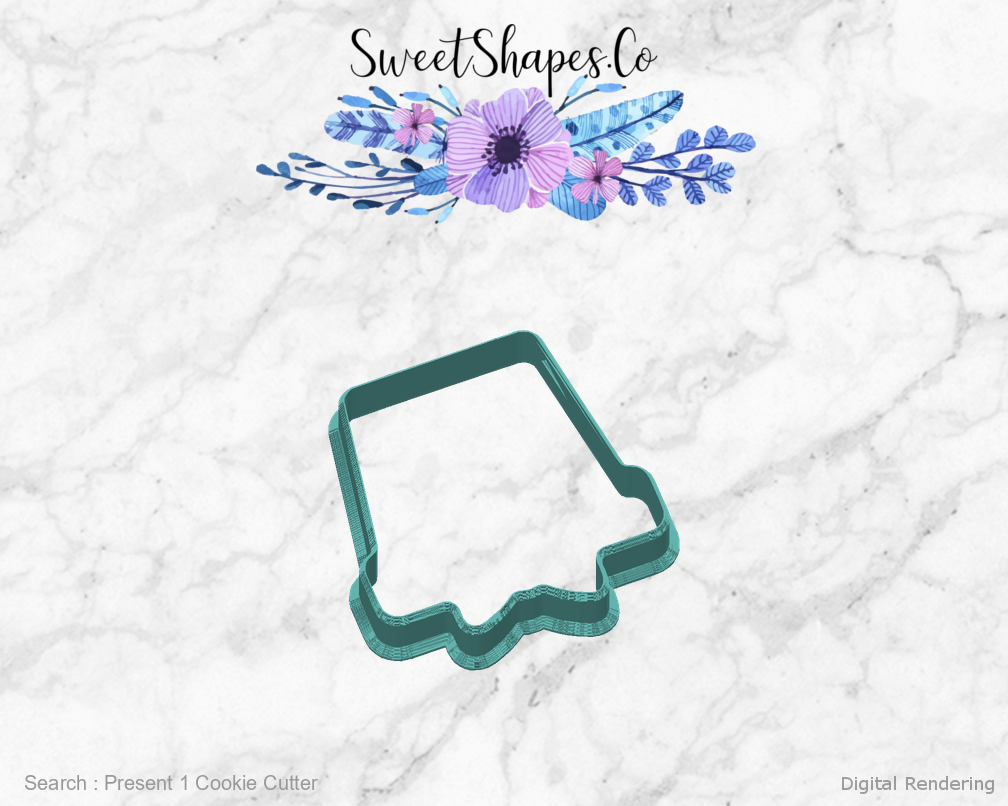 Present 1 Cookie Cutter — back view