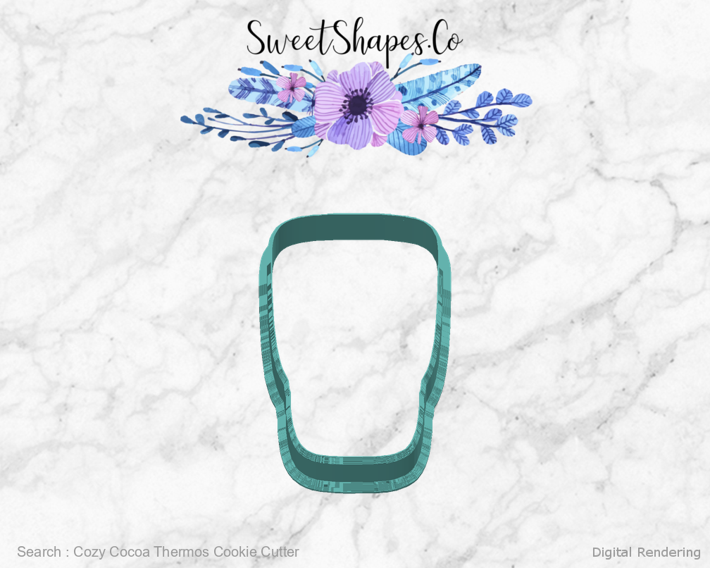 Cozy Cocoa Thermos Cookie Cutter — back view