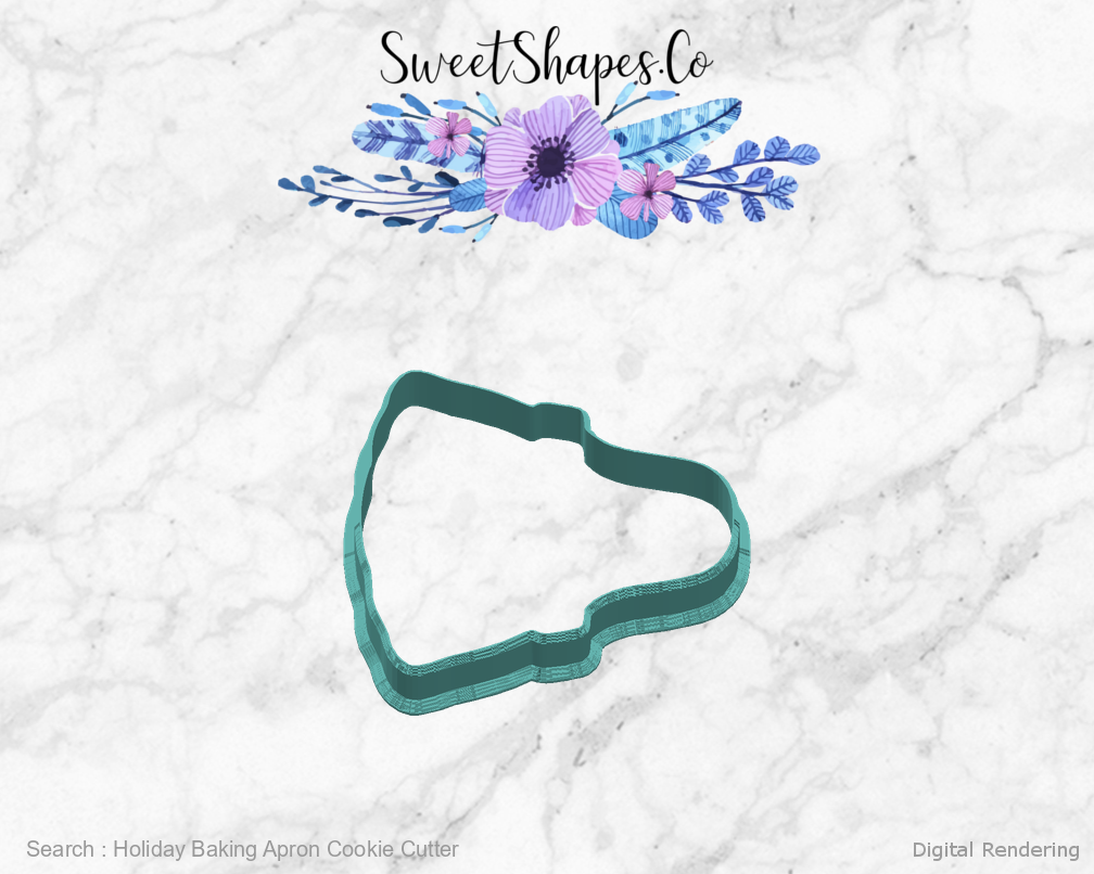 Holiday Baking Apron Cookie Cutter — right view