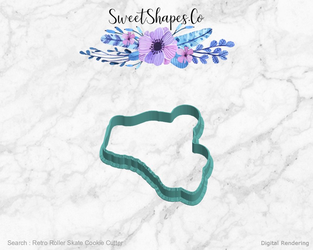Retro Roller Skate Cookie Cutter — left view
