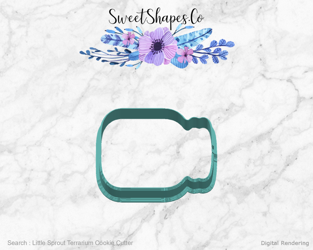 Little Sprout Terrarium Cookie Cutter — right view
