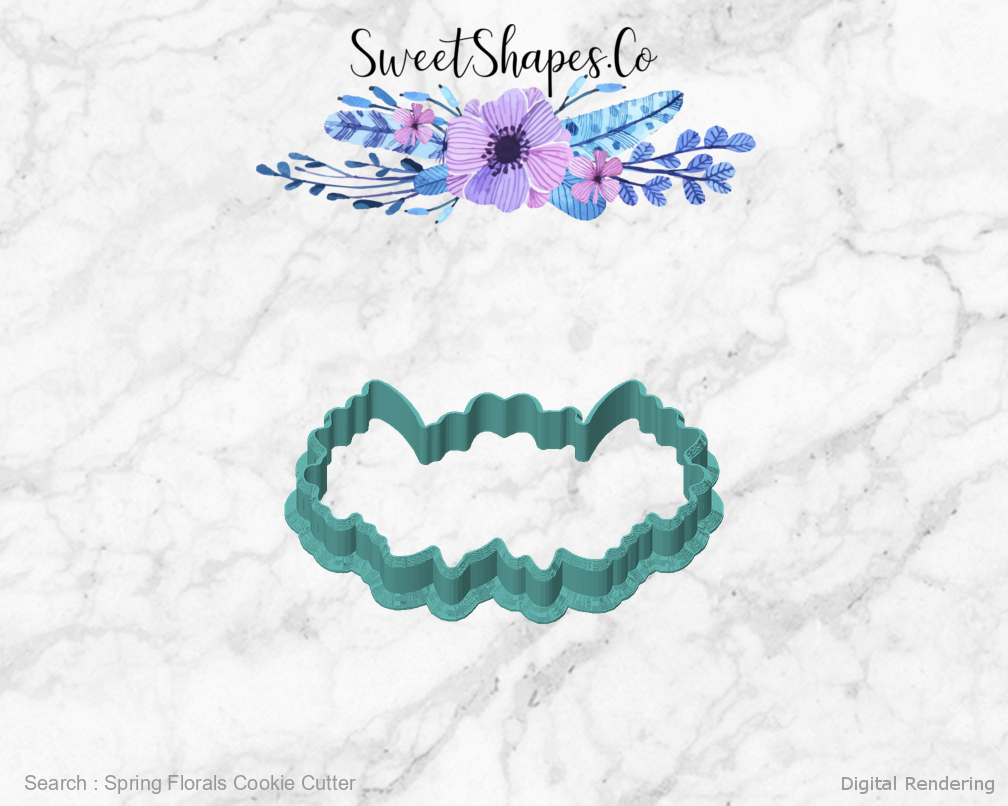 Spring Florals Cookie Cutter — front view