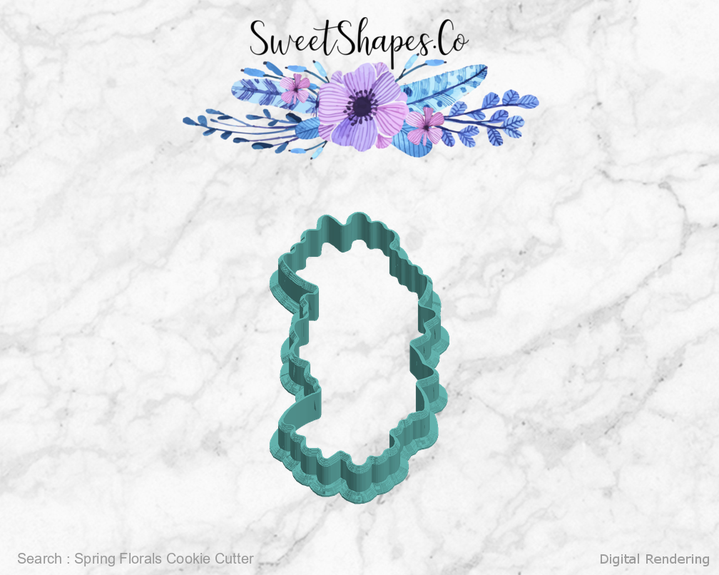 Spring Florals Cookie Cutter — left view