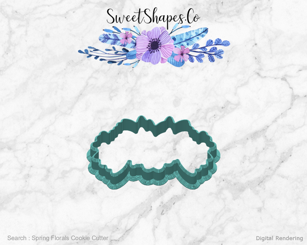 Spring Florals Cookie Cutter — back view