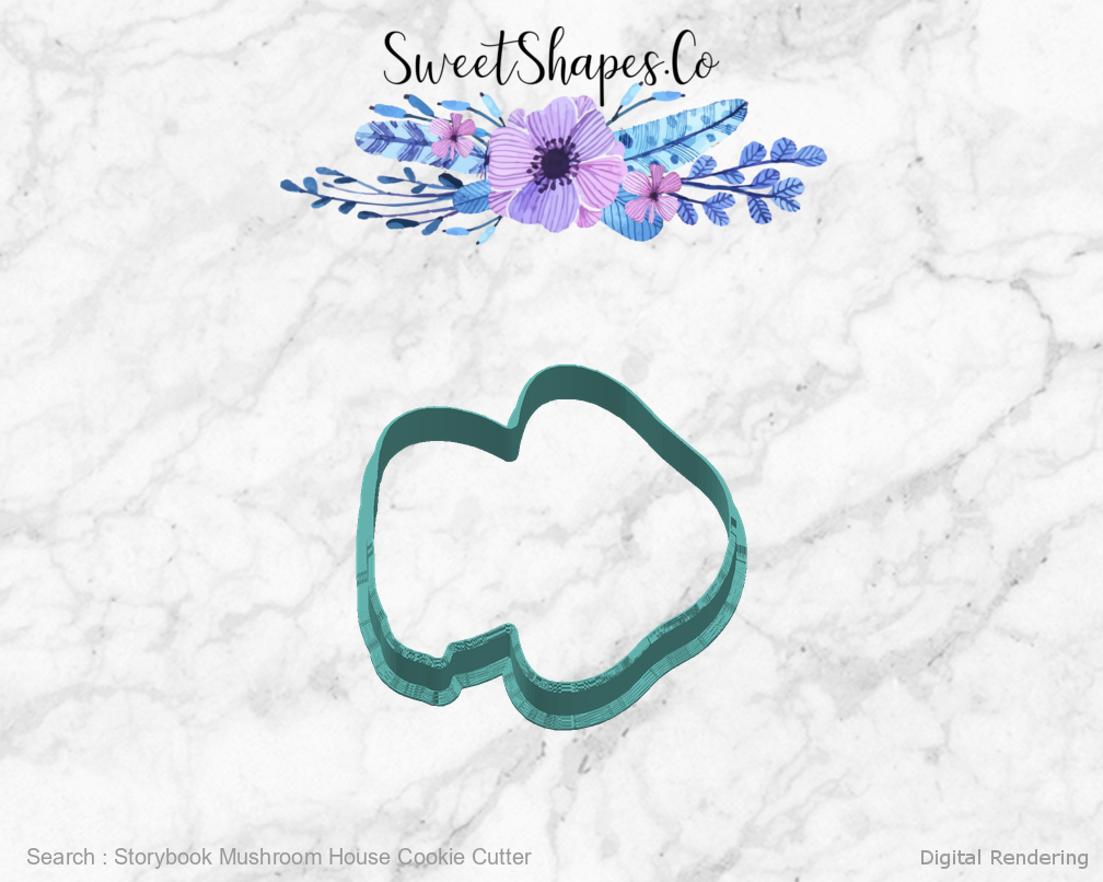 Storybook Mushroom House Cookie Cutter — right view