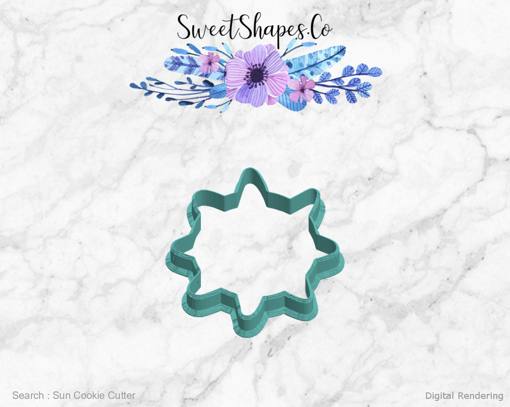 Sun Cookie Cutter — left view