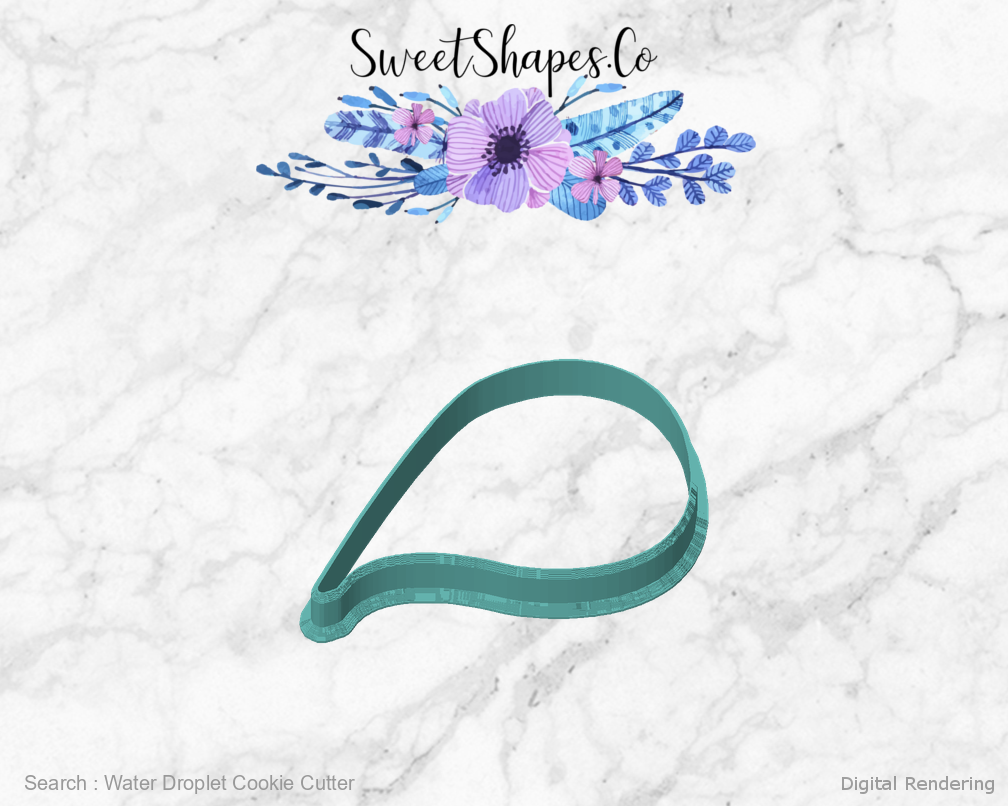 Water Droplet Cookie Cutter — front view