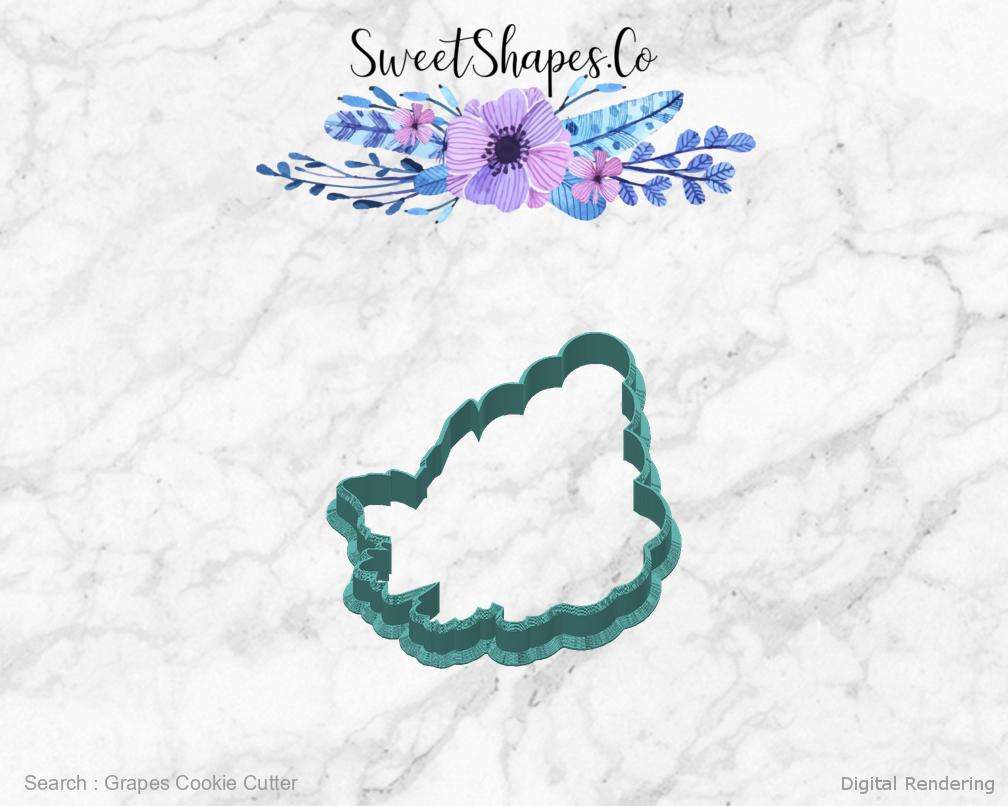 Grapes Cookie Cutter — back view