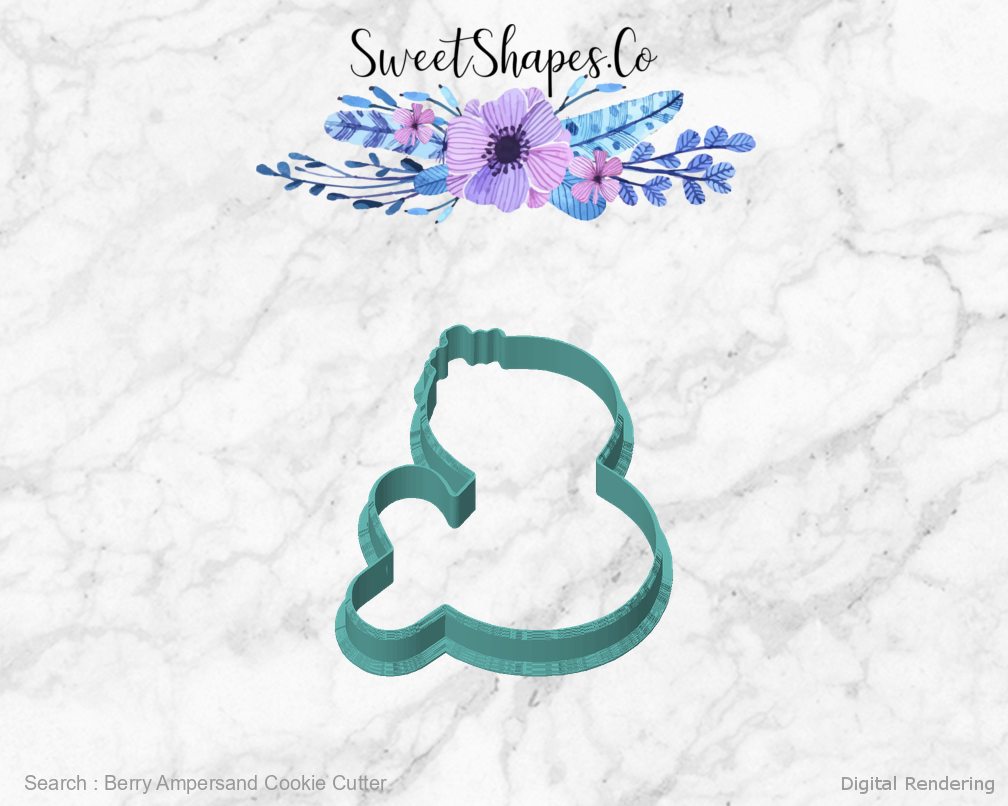 Berry Ampersand Cookie Cutter — front view
