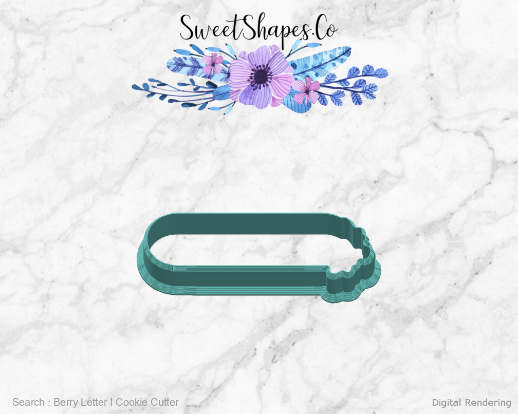 Berry Letter I Cookie Cutter — right view