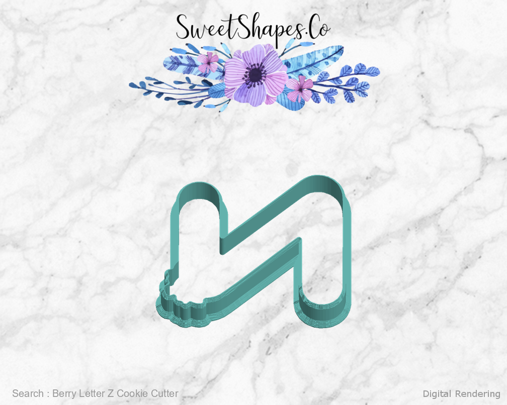 Berry Letter Z Cookie Cutter — left view