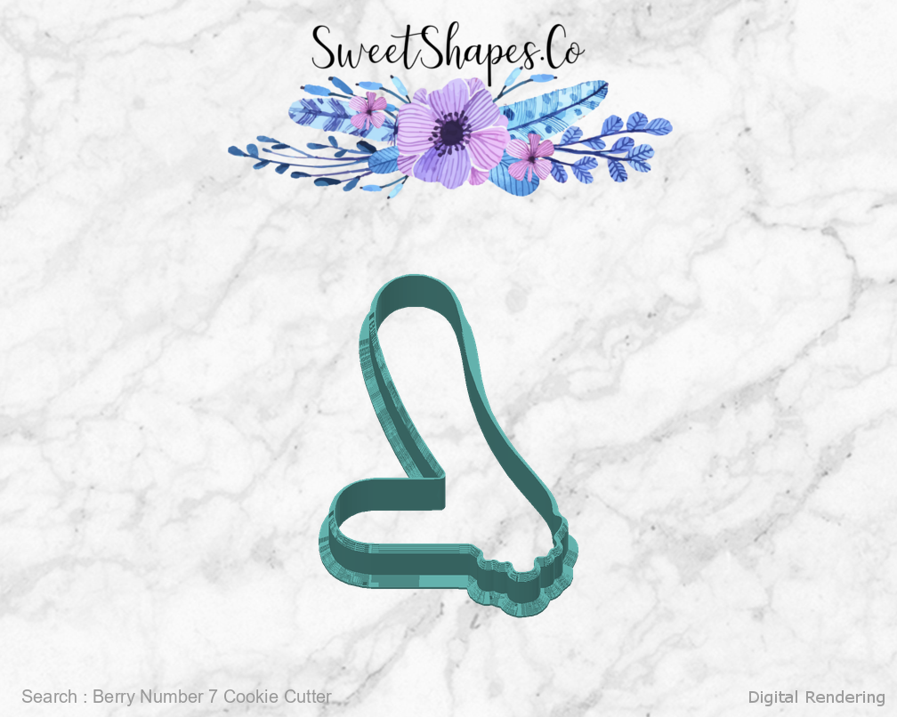 Berry Number 7 Cookie Cutter — back view