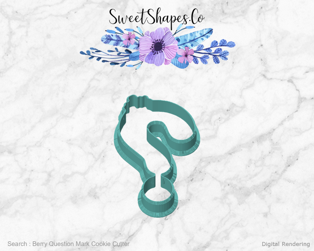 Berry Question Mark Cookie Cutter — front view