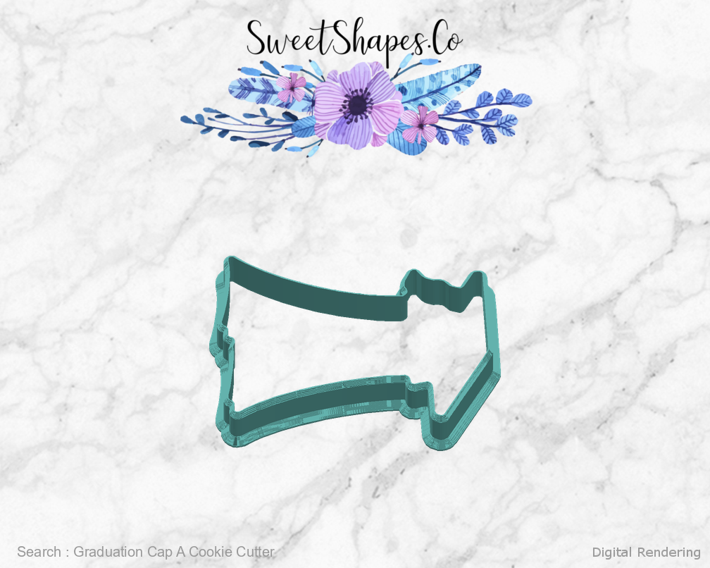 Graduation Cap A Cookie Cutter — right view