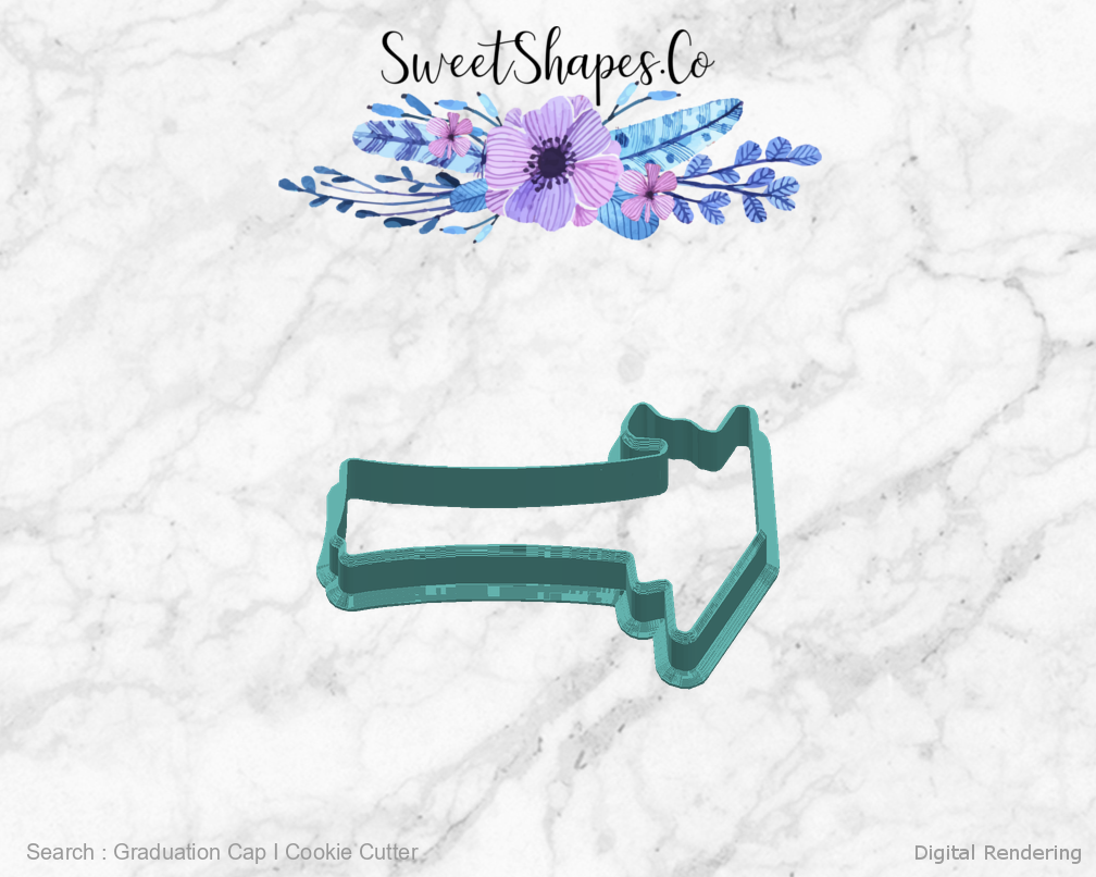 Graduation Cap I Cookie Cutter — right view