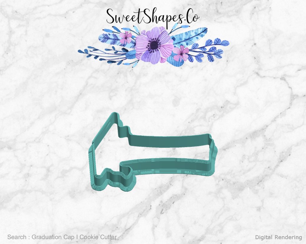 Graduation Cap I Cookie Cutter — left view