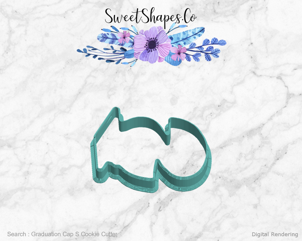 Graduation Cap S Cookie Cutter — left view