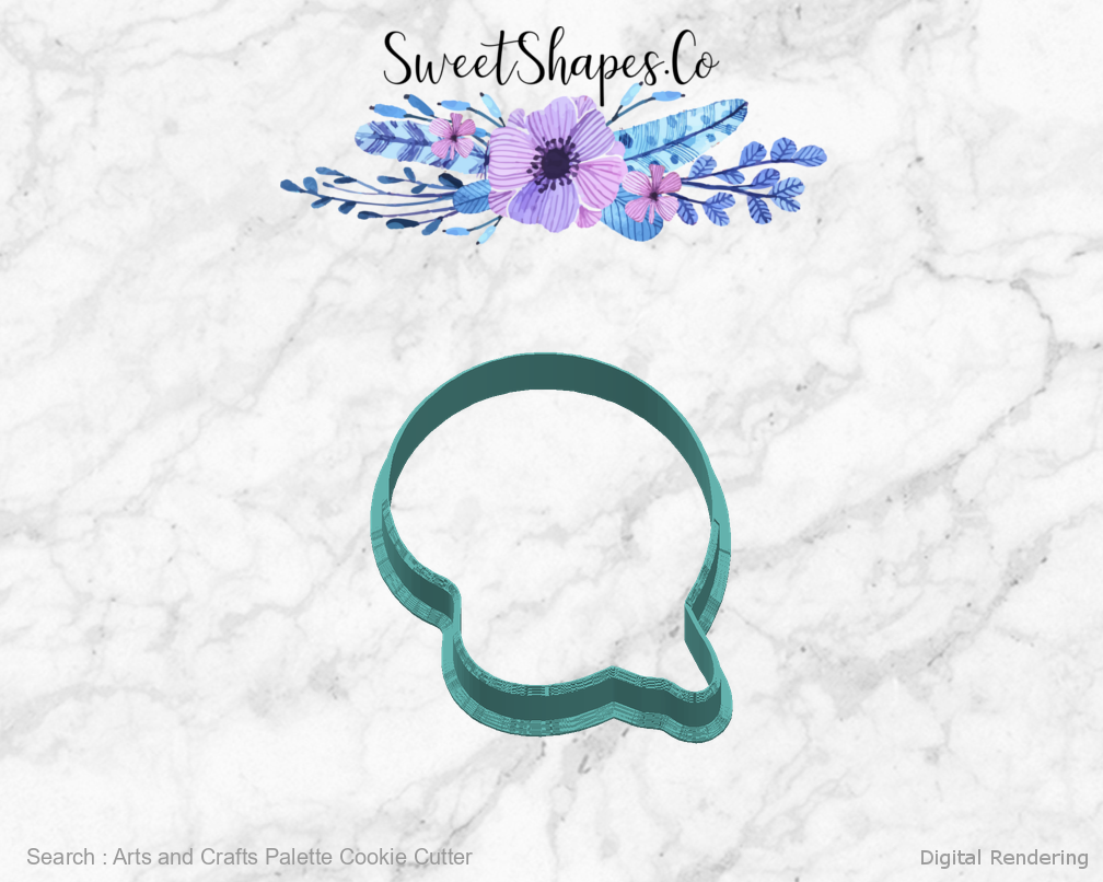 Arts and Crafts Palette Cookie Cutter — right view