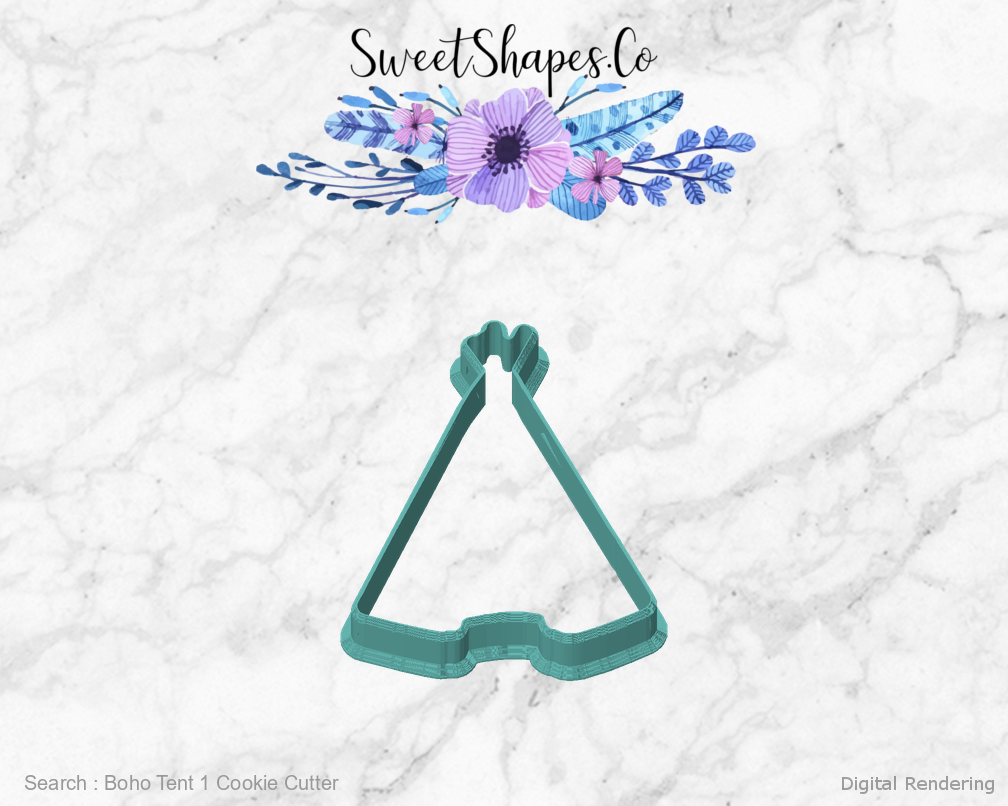 Boho Tent 1 Cookie Cutter — front view