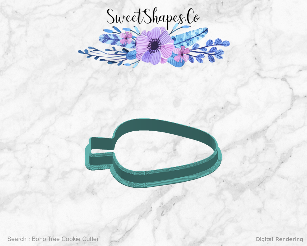 Boho Tree Cookie Cutter — right view