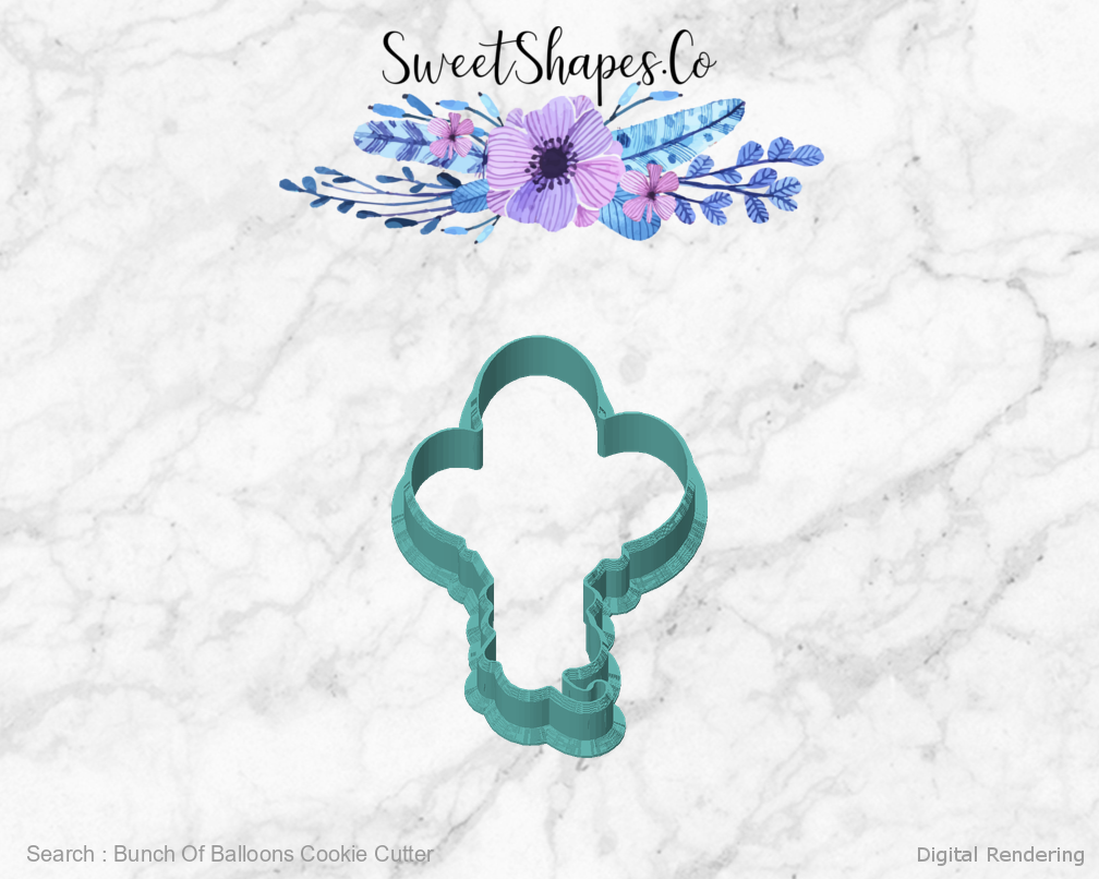 Bunch Of Balloons Cookie Cutter — front view