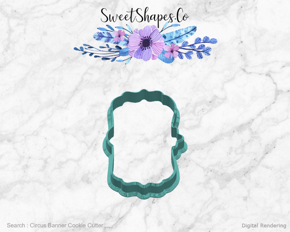 Circus Banner Cookie Cutter — right view