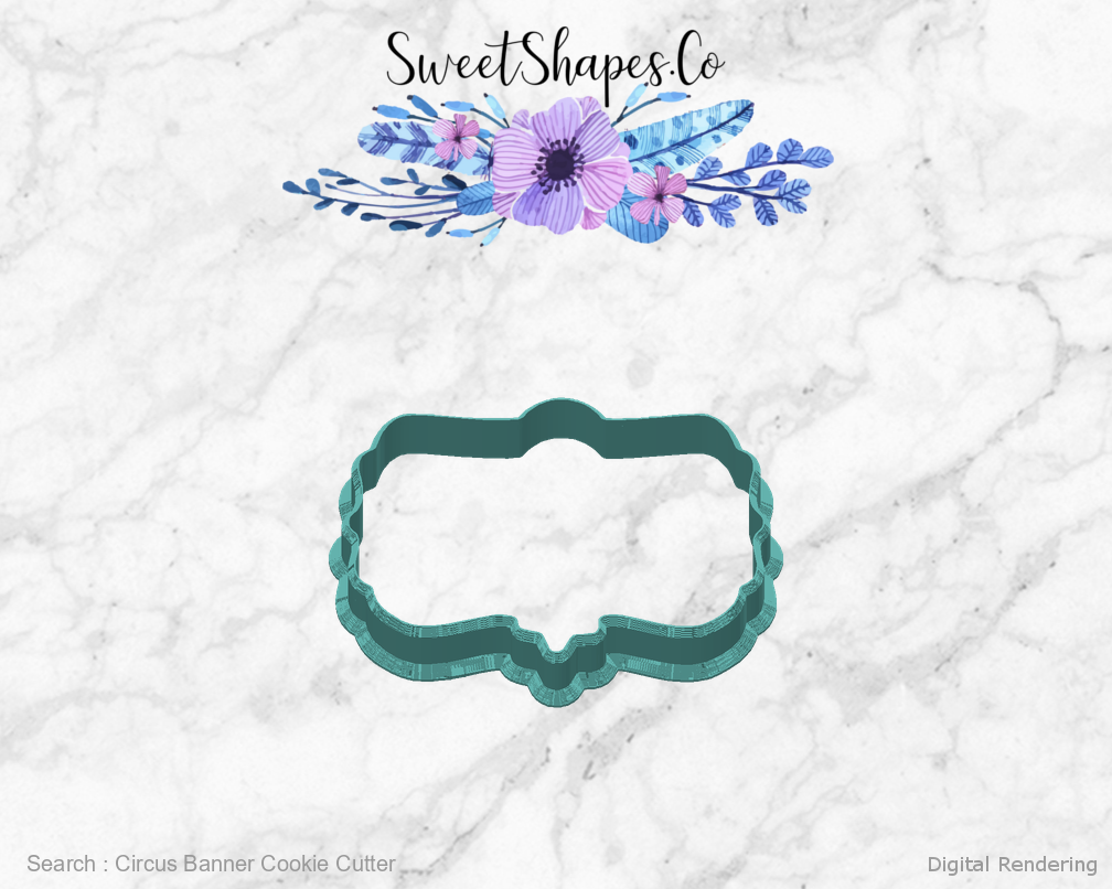 Circus Banner Cookie Cutter — back view