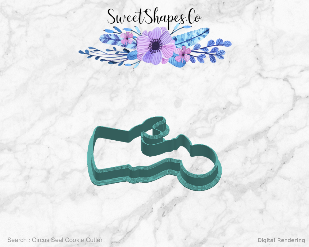 Circus Seal Cookie Cutter — right view