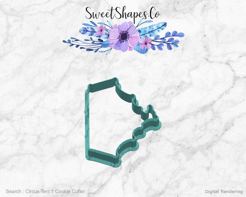 Circus Tent 1 Cookie Cutter — right view