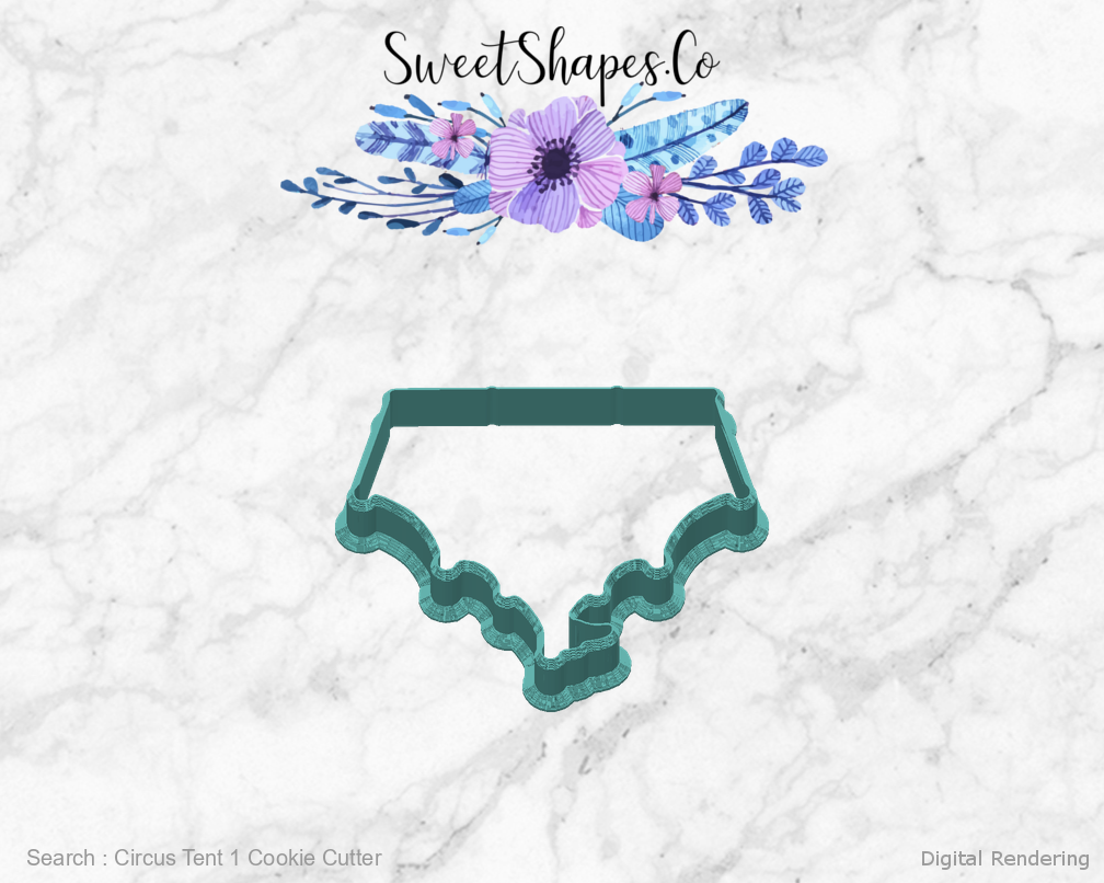 Circus Tent 1 Cookie Cutter — back view