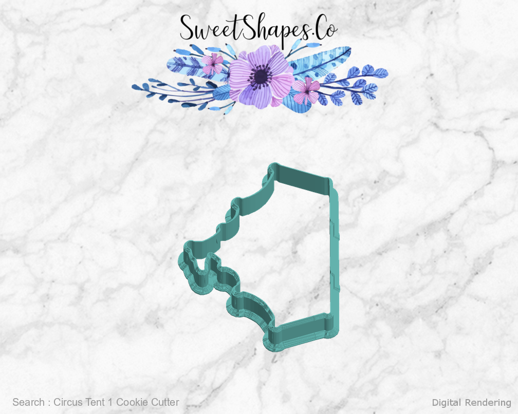 Circus Tent 1 Cookie Cutter — left view