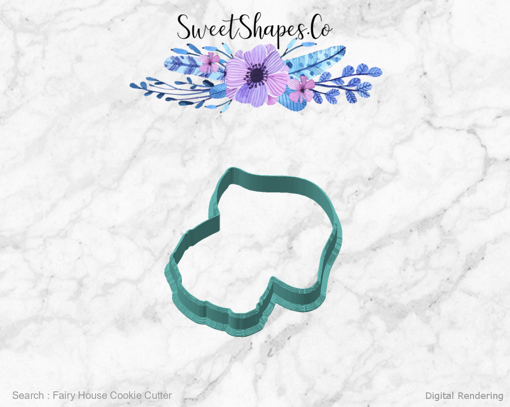 Fairy House Cookie Cutter — angled front view