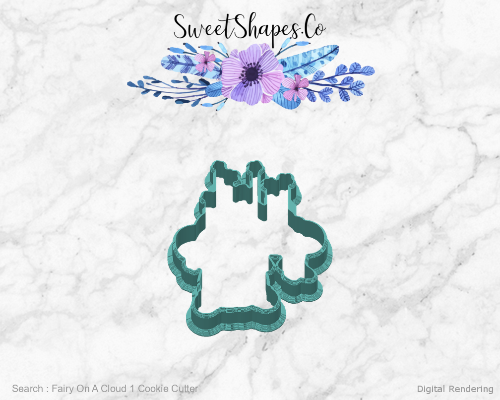 Fairy On A Cloud 1 Cookie Cutter — back view