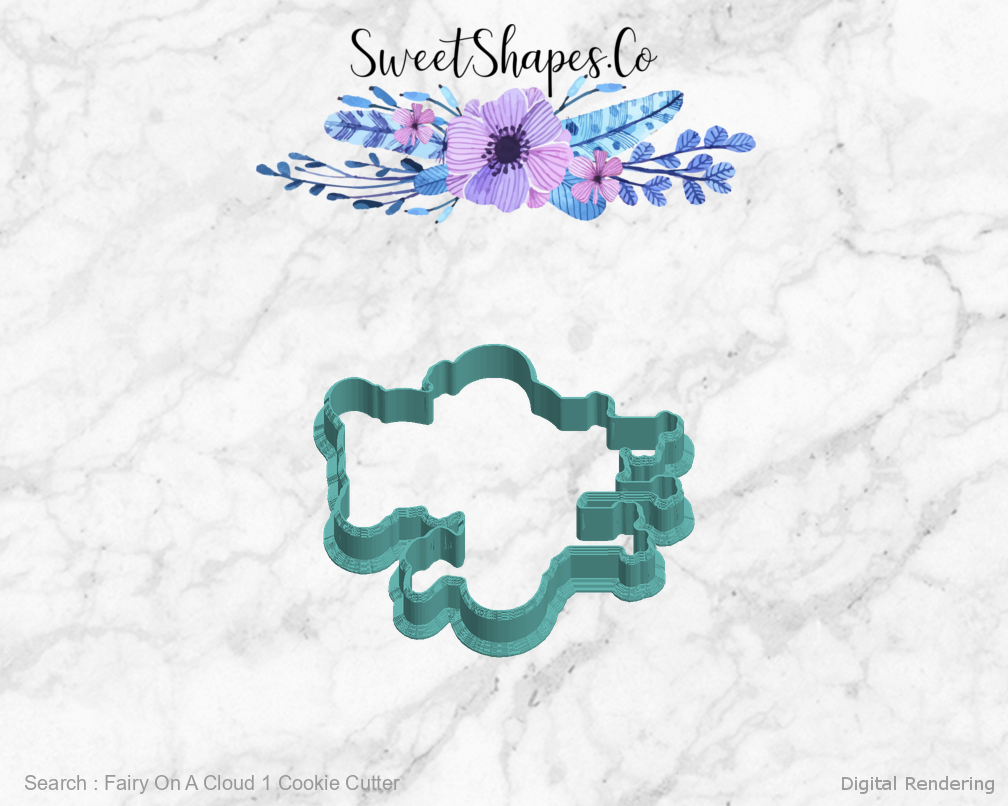 Fairy On A Cloud 1 Cookie Cutter — left view